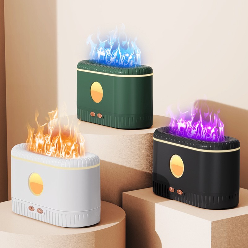 Atmosphere Humidifier With Simulated Flame