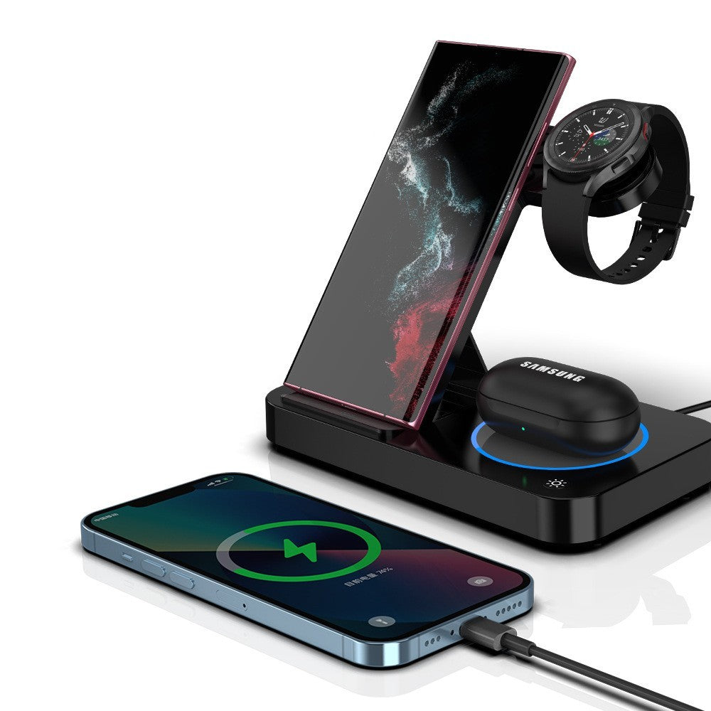 Triple Charge Foldable Magnetic Charger For Apple & Android