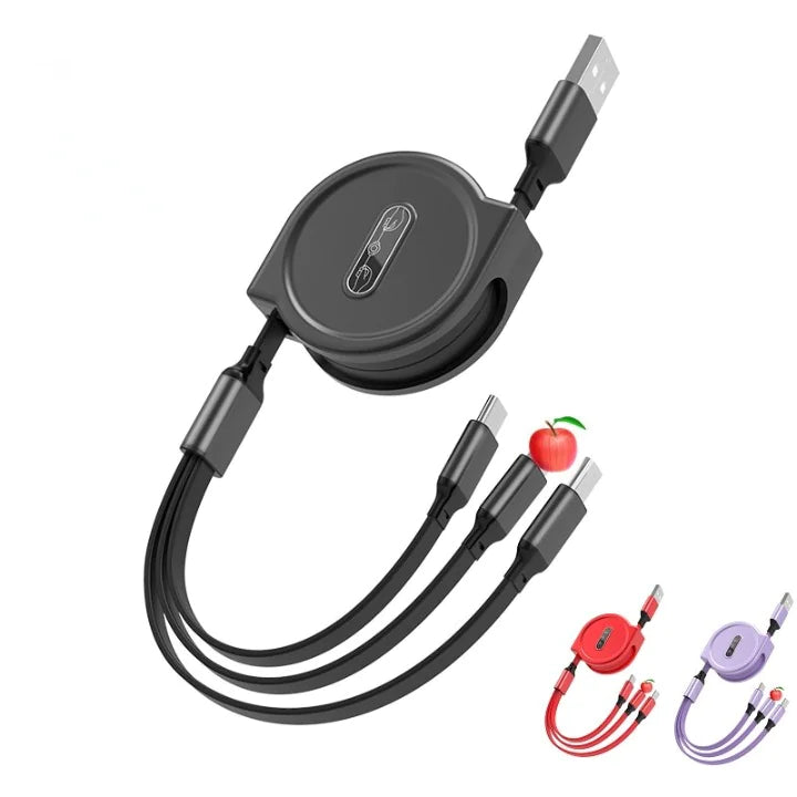 3 In 1 Retractable USB Cable