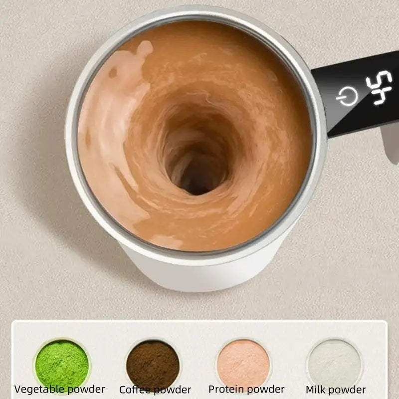 Self Stirring Temp-Display Coffee Mug