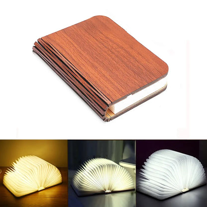 Rechargeable Atmospheric 3D  Wooden Book Lamp