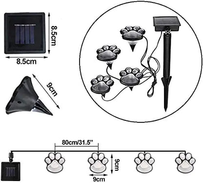 Paw Print Solar Lights