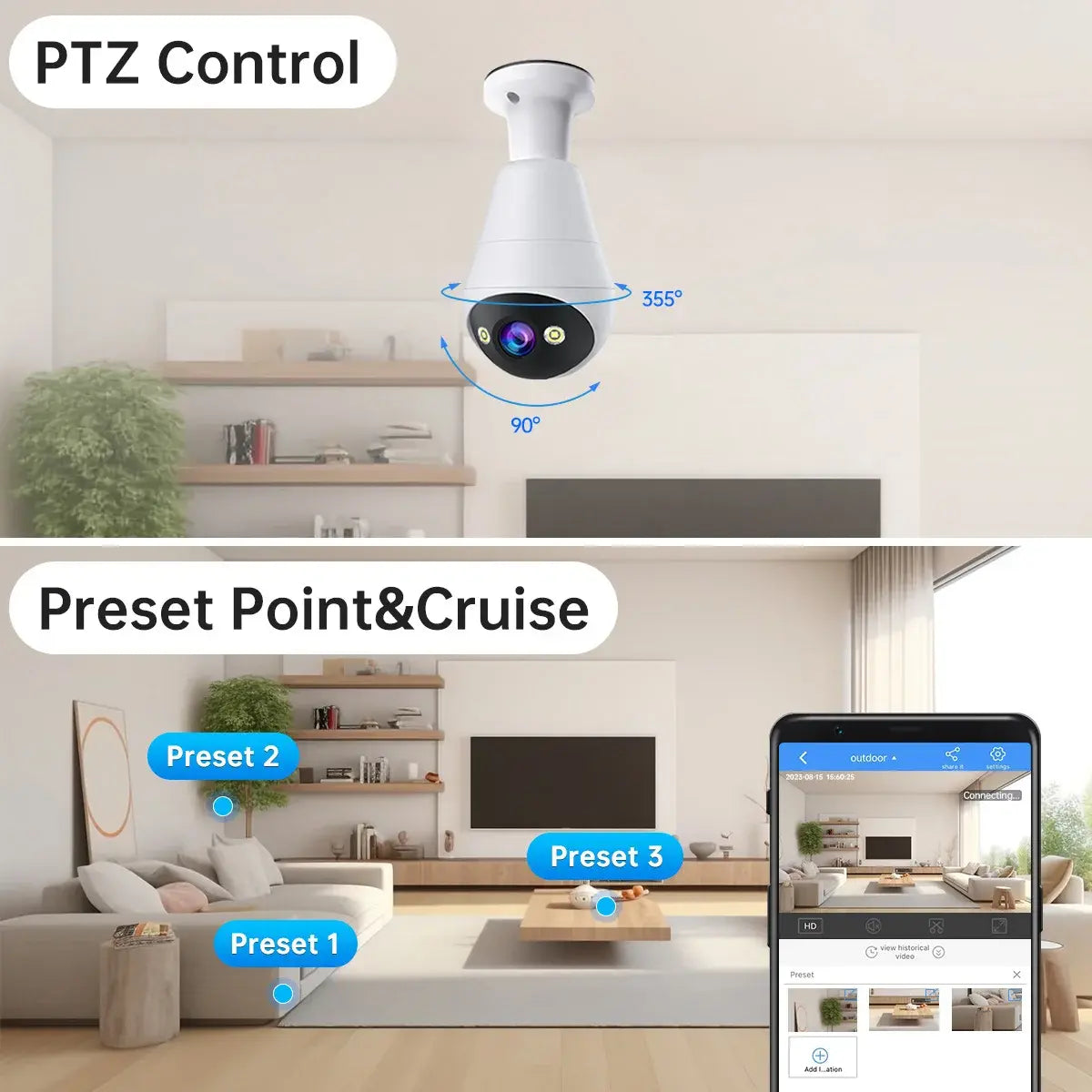 WiFi Bulb Camera + Night Vision