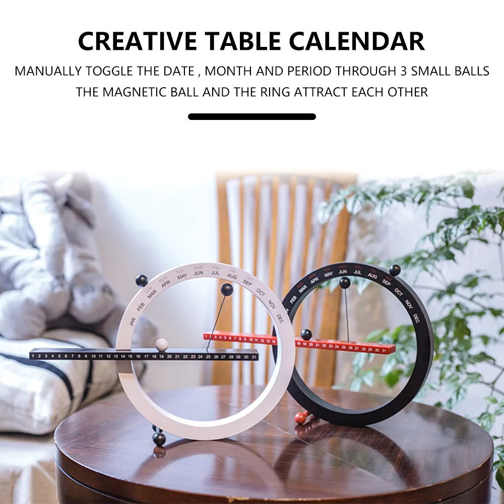 Magnetic Nordic-Inspired Table Calendar