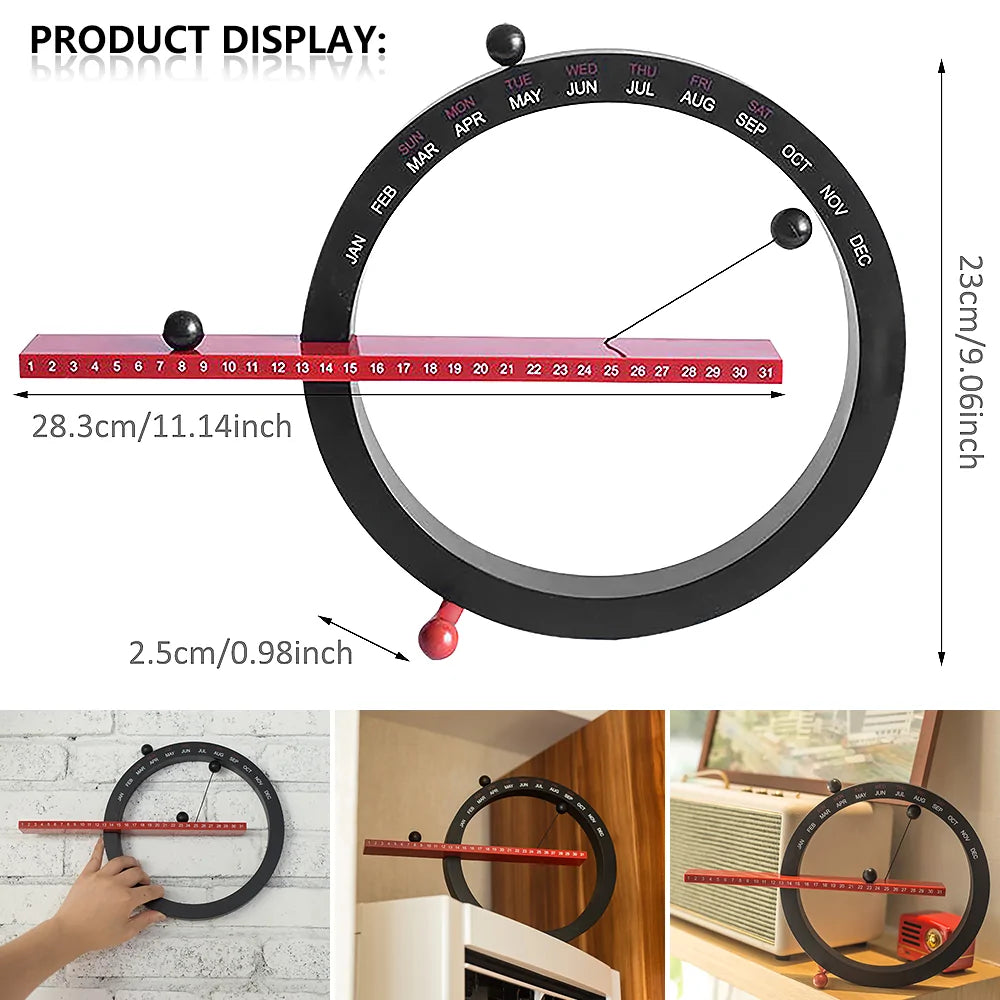 Magnetic Nordic-Inspired Table Calendar