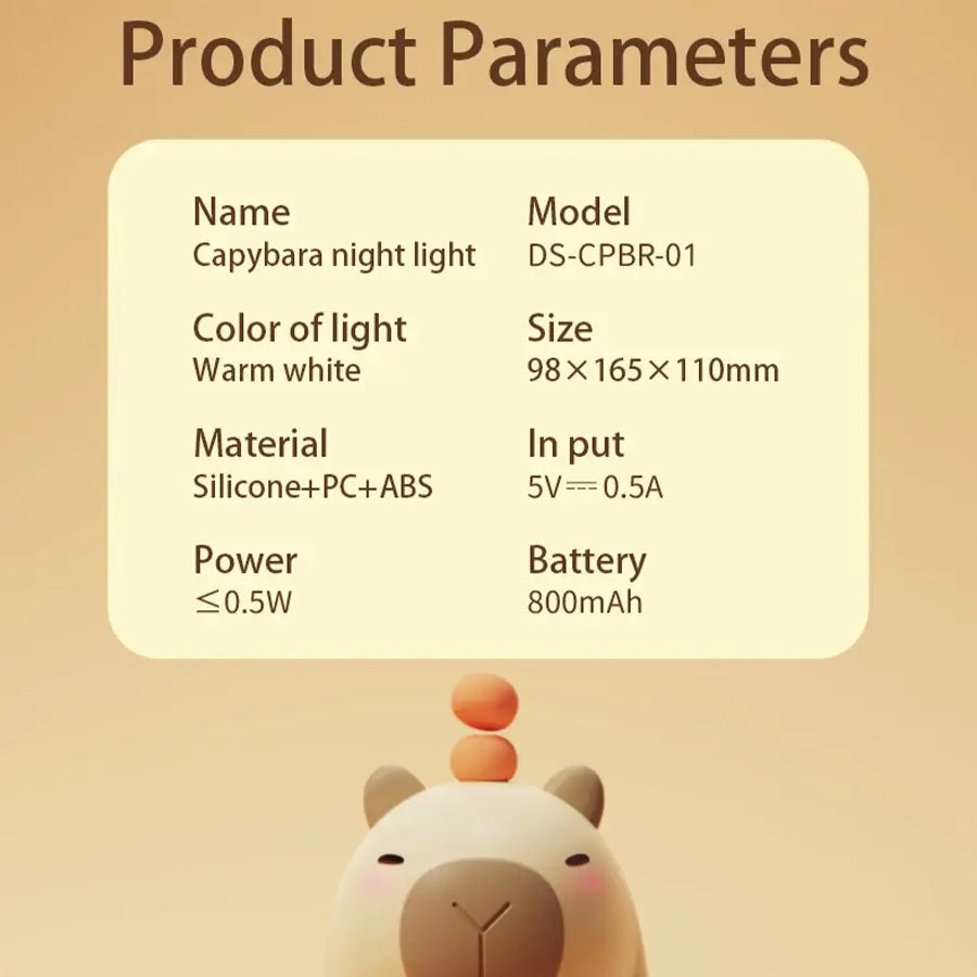 Wireless Capybara Nightlight