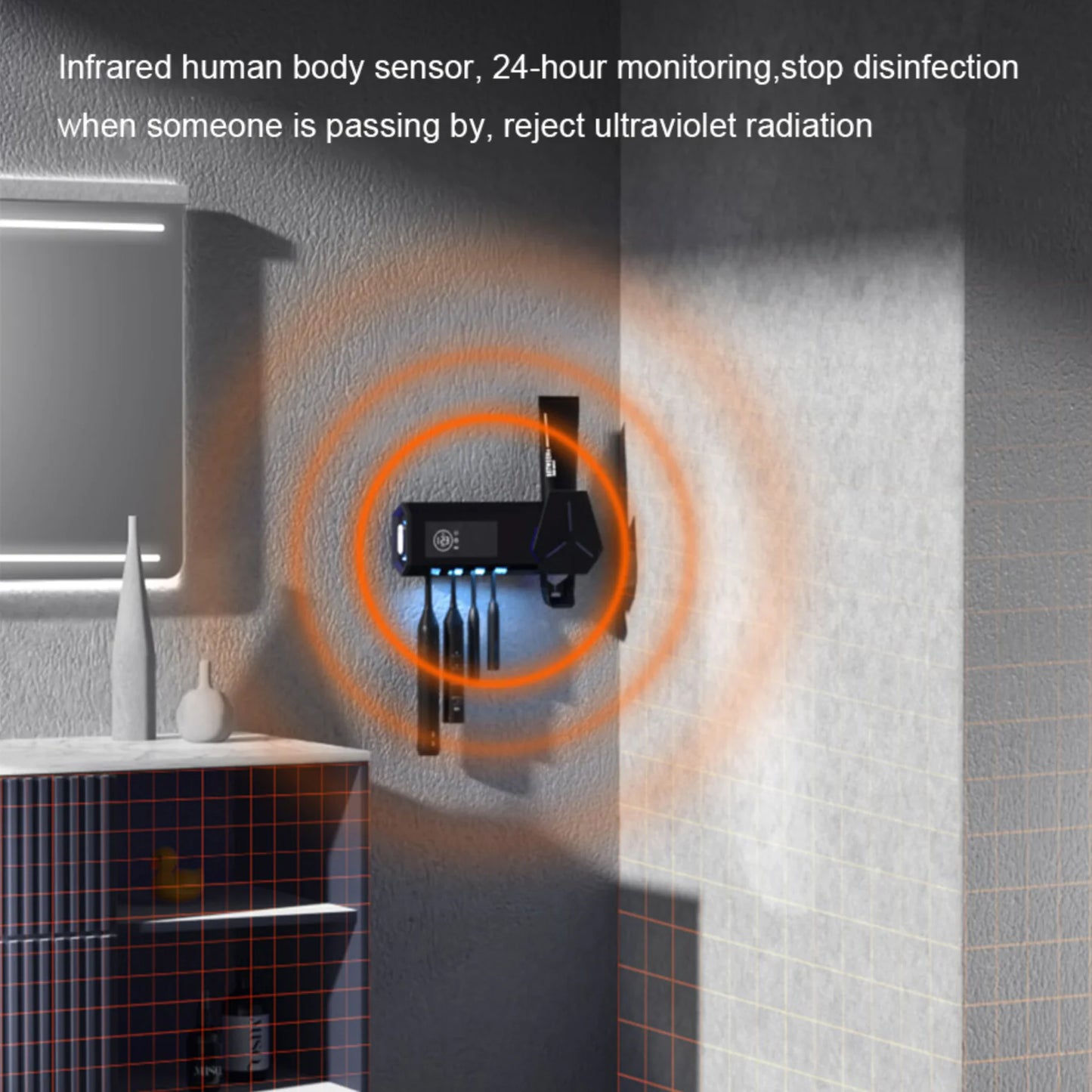 UV Sterilizing Toothbrush Holder